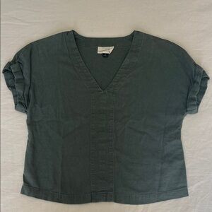 Universal Thread Olive V-Neck Blouse